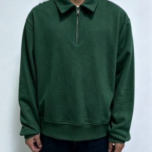 Custom Men's Fleece Forest Green Sweatshirt