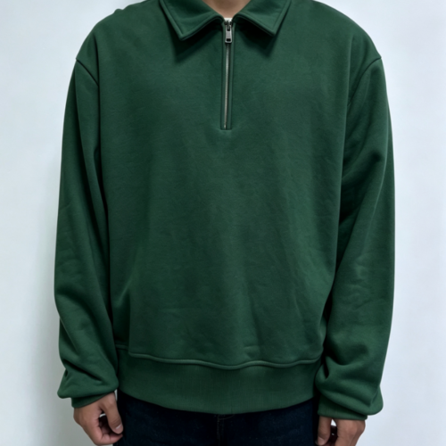 Custom Men's Fleece Forest Green Sweatshirt