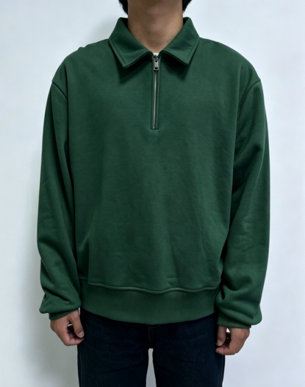 Custom Men's Fleece Forest Green Sweatshirt Custom Men's Fleece Forest Green Sweatshirt