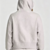 Custom Women's 400 GSM French Terry Logo Cropped Zip-Up Hoodie Heather Grey - view 2