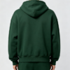 Custom Men's 400 GSM French Terry Graphic Longline Zip-Up Hoodie Forest Green - view 2 Custom Men's 400 GSM French Terry Graphic Longline Zip-Up Hoodie Forest Green - view 2