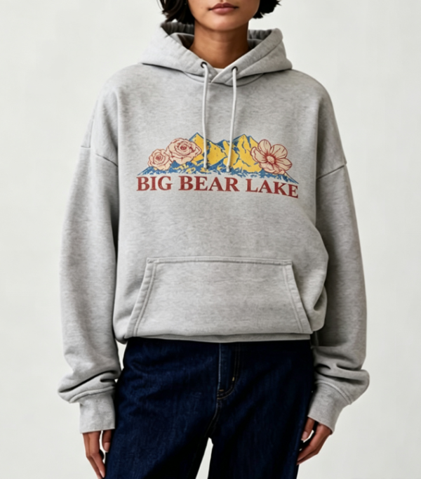 Custom Women's 400 GSM French Terry Graphic Oversized Pullover Hoodie Heather Grey Custom Women's 400 GSM French Terry Graphic Oversized Pullover Hoodie Heather Grey