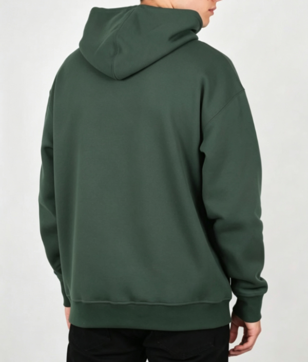 Custom Men's 500 GSM Heavyweight Graphic Oversized Pullover Hoodie Olive - view 2 Custom Men's 500 GSM Heavyweight Graphic Oversized Pullover Hoodie Olive - view 2
