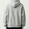 Custom Women's 400 GSM French Terry Graphic Oversized Pullover Hoodie Heather Grey - view 2 Custom Women's 400 GSM French Terry Graphic Oversized Pullover Hoodie Heather Grey - view 2