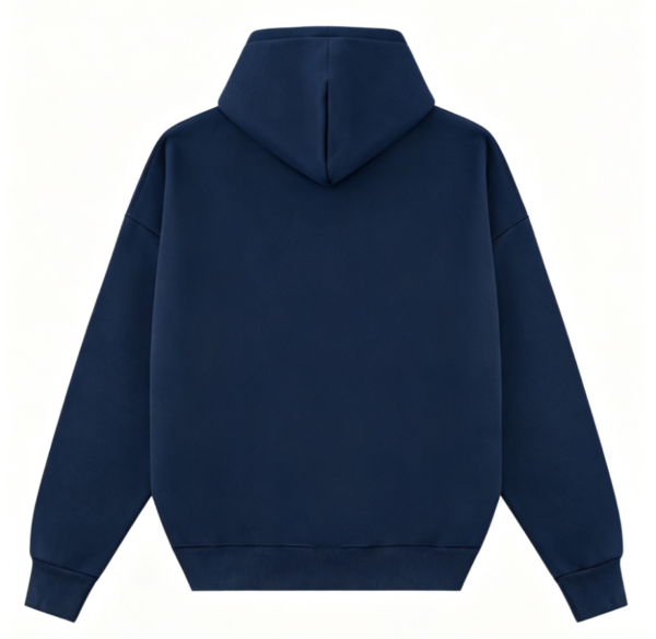 Custom Men's 500 GSM Heavyweight Streetwear Oversized Pullover Hoodie Navy - view 2