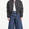 Custom Women's Corduroy Oversized Bomber Jacket Charcoal Custom Women's Corduroy Oversized Bomber Jacket Charcoal