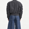 Custom Women's Corduroy Oversized Bomber Jacket Charcoal - view 2 Custom Women's Corduroy Oversized Bomber Jacket Charcoal - view 2