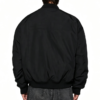 Custom Men's Nylon Oversized Bomber Jacket Black - view 2 Custom Men's Nylon Oversized Bomber Jacket Black - view 2