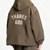 Custom Men's Nylon Oversized Coach Jacket Chocolate Brown - view 2 Custom Men's Nylon Oversized Coach Jacket Chocolate Brown - view 2