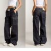Custom Women's Organic Cotton Wide-Leg Blue Jeans