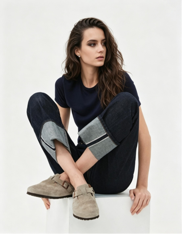 Custom Women's Selvedge Denim Wide-Leg Jeans