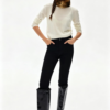 Custom Women's Denim Slim-Fit Black Jeans