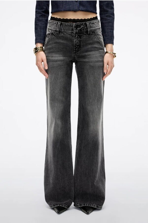 Custom Women's Denim Slim-Fit Red Jeans - Style 5E5EFB Custom Women's Denim Slim-Fit Red Jeans - Style 5E5EFB