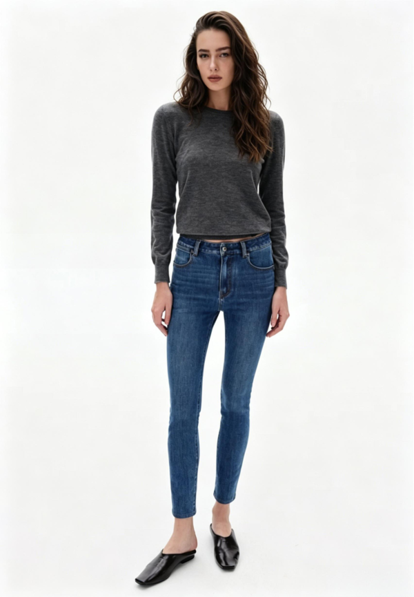 Custom Women's Organic Cotton Slim-Fit Jeans - Style 957AAD - view 3