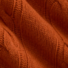 Custom Women's Lambswool Cable-Knit Oversized Button-Up Cardigan Rust - view 3