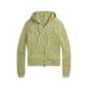 Custom Women's Lambswool Cable-Knit Oversized Mustard Cardigan - Style 482F47 Custom Women's Lambswool Cable-Knit Oversized Mustard Cardigan - Style 482F47