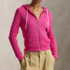 Custom Women's Lambswool Cable-Knit Oversized Mustard Cardigan - Style 482F47 - view 2 Custom Women's Lambswool Cable-Knit Oversized Mustard Cardigan - Style 482F47 - view 2