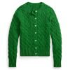 Custom Women's Lambswool Cable-Knit Oversized Rust Cardigan - Style 6B565D - view 5 Custom Women's Lambswool Cable-Knit Oversized Rust Cardigan - Style 6B565D - view 5
