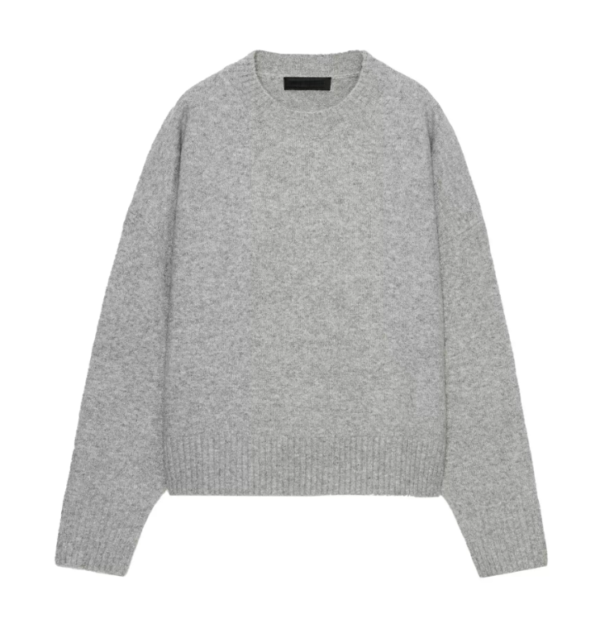 Custom Women's Lambswool Ribbed Oversized Charcoal Sweater - view 2
