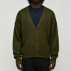 Custom Men's Merino Wool Cable-Knit Oversized Button-Up Cardigan Forest Green Custom Men's Merino Wool Cable-Knit Oversized Button-Up Cardigan Forest Green