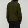 Custom Men's Merino Wool Cable-Knit Oversized Button-Up Cardigan Forest Green - view 2 Custom Men's Merino Wool Cable-Knit Oversized Button-Up Cardigan Forest Green - view 2
