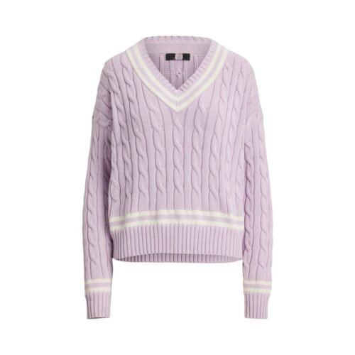 Custom Women's Merino Wool Cable-Knit Cropped Sand Sweater - Style 0E6607 Custom Women's Merino Wool Cable-Knit Cropped Sand Sweater - Style 0E6607