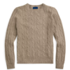Custom Women's Merino Wool Cable-Knit Oversized Khaki Sweater - view 3