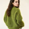 Custom Women's Mohair Ribbed Cropped Sweater - view 2