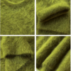 Custom Women's Mohair Ribbed Cropped Sweater - view 3
