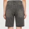 Custom Women's Organic Cotton Denim Distressed Baggy Denim Shorts Slate Grey - view 2 Custom Women's Organic Cotton Denim Distressed Baggy Denim Shorts Slate Grey - view 2