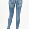 Custom Women's Organic Cotton Denim Distressed Skinny Jeans Washed Blue - view 2 Custom Women's Organic Cotton Denim Distressed Skinny Jeans Washed Blue - view 2
