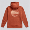 Custom Women's Organic Cotton Graphic Longline Zip-Up Hoodie Rust - view 2 Custom Women's Organic Cotton Graphic Longline Zip-Up Hoodie Rust - view 2