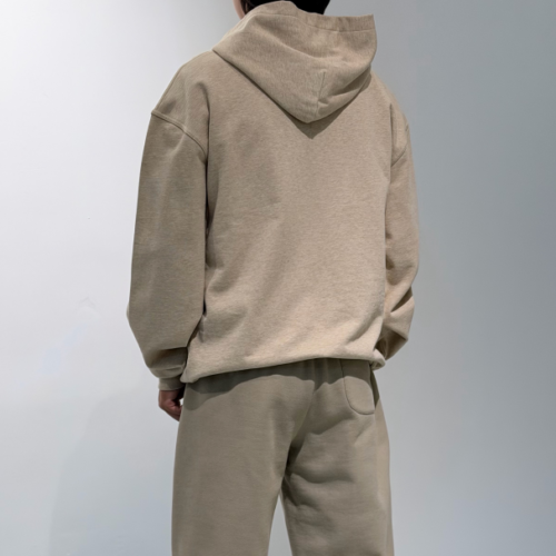 Custom Men's Organic Cotton Khaki Hoodie
