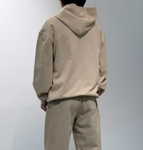 Custom Men's Organic Cotton Khaki Hoodie Custom Men's Organic Cotton Khaki Hoodie