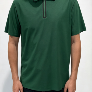 Custom Men's Organic Cotton Oversized Forest Green Polo Shirt