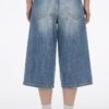Custom Women's Organic Cotton Stone Washed Wide-Leg Blue Jeans - Style 973871 - view 2 Custom Women's Organic Cotton Stone Washed Wide-Leg Blue Jeans - Style 973871 - view 2