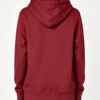 Custom Women's Organic Cotton Longline Zip-Up Hoodie Burgundy - view 2