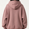Custom Women's Organic Cotton Sublimated Oversized Zip-Up Hoodie Dusty Pink - view 2