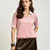Custom Unisex Organic Cotton Zip-Up Polo Shirt