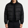 Custom Men's Primaloft Matte Cropped Puffer Puffer Jacket Black