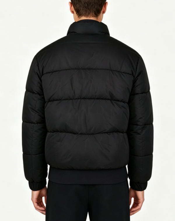 Custom Men's Primaloft Matte Cropped Puffer Puffer Jacket Black - view 2