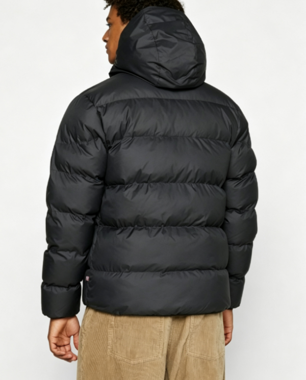 Custom Men's Primaloft Matte Oversized Puffer Puffer Jacket Black - view 2