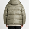 Custom Men's Recycled Nylon Quilted Oversized Puffer Puffer Jacket Khaki - view 2 Custom Men's Recycled Nylon Quilted Oversized Puffer Puffer Jacket Khaki - view 2