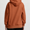 Custom Women's 400 GSM French Terry Plastisol Print Oversized Pullover Hoodie Rust - view 2