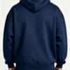 Custom Men's Performance Poly Screen Printed Oversized Pullover Hoodie Navy - view 2 Custom Men's Performance Poly Screen Printed Oversized Pullover Hoodie Navy - view 2