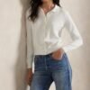Custom Women's Wool Ribbed Oversized Cardigan - Style 2F5561 - view 3 Custom Women's Wool Ribbed Oversized Cardigan - Style 2F5561 - view 3