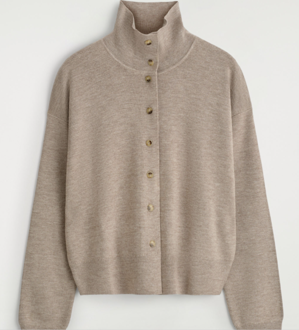 Custom Women's Wool Ribbed Oversized Cardigan - Style 3E27E1 - view 3