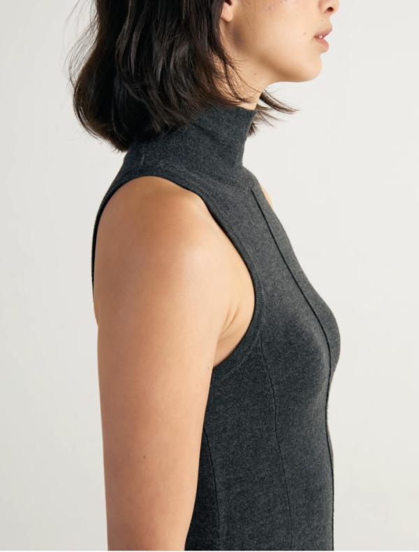 Custom Women's Cashmere Ribbed Oversized Sweater Dress - view 3 Custom Women's Cashmere Ribbed Oversized Sweater Dress - view 3