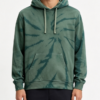 Custom Men's 500 GSM Heavyweight Tie-Dye Oversized Pullover Hoodie Olive Custom Men's 500 GSM Heavyweight Tie-Dye Oversized Pullover Hoodie Olive