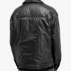 Custom Men's Nylon Oversized Trucker Jacket Washed Black - view 2